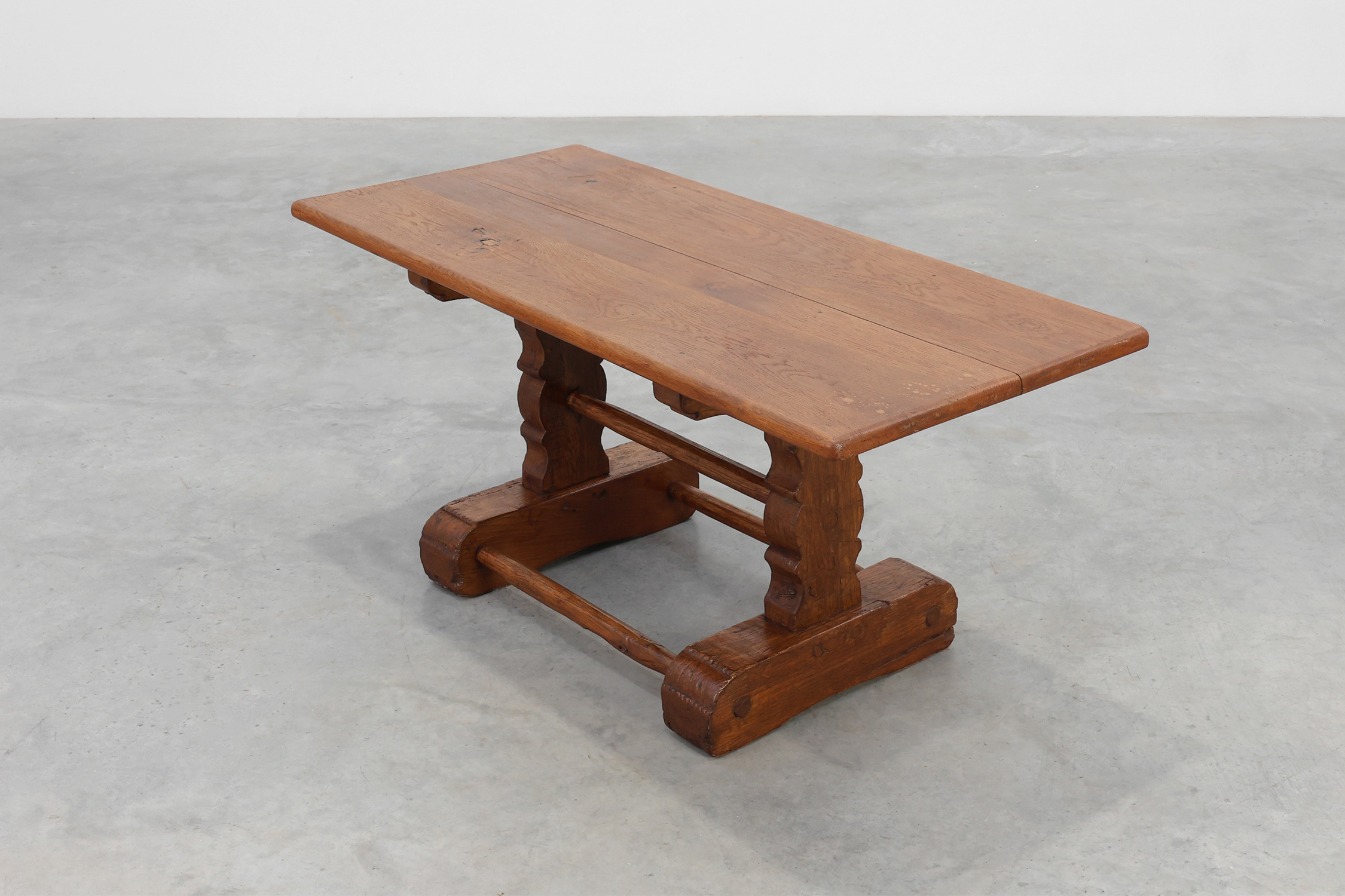 Antique Oak Monastery Coffee Table, France 17th Centurythumbnail